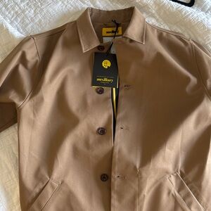 Percival trench coat - waterproof auxiliary Sherlock - tan with navy - M - NWT